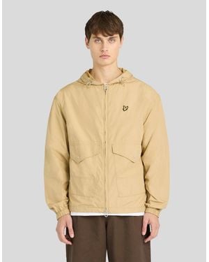 Lyle & Scott Lightweight Hooded Utility Jacket - Natural