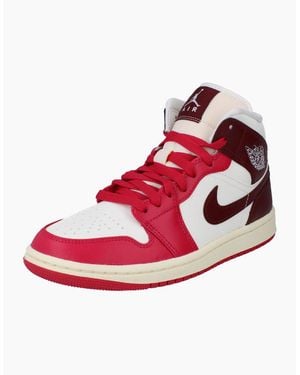 Nike Air Jordan 1 Mid Trainers Bq6472 Shoes 119 - Red