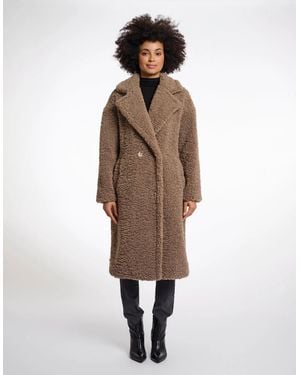 Rino & Pelle Elicia Double Breasted Teddy Coat - Natural