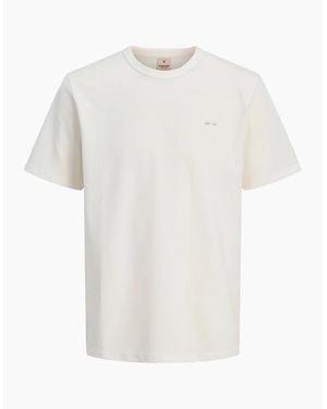 Jack & Jones Jprblualvs Ss Tee Ln Cloud Dancer - White