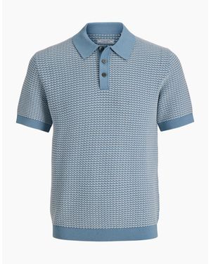 Jack & Jones Knit Polo Short Sleeve Ashley/Twist - Blue