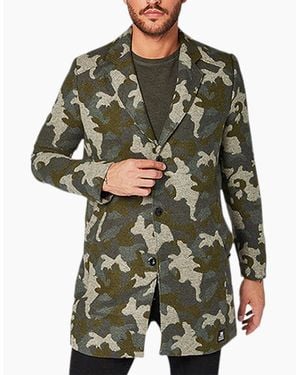 Tom Tailor Trench Over Coat Wool Winter Long Jacket Formal Office Outwear - Multicolour