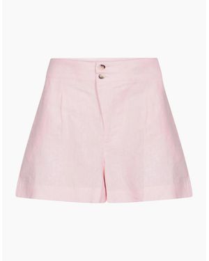 No Emotions Linen Shorts - Pink