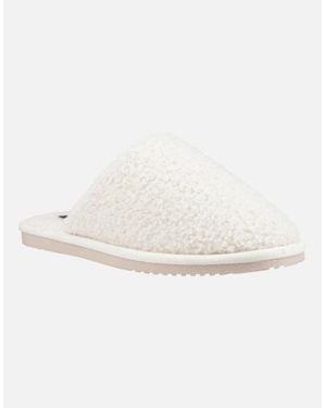Hush Puppies Joanna Textile Cream Slippers - White