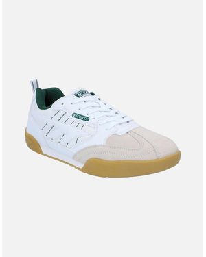 Hi-Tec Squash Trainer Textile/Leather Trainers - White