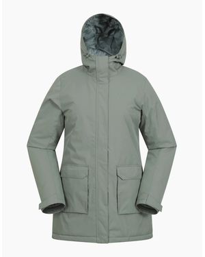 Mountain Warehouse Ladies Ranger Water Resistant Padded Parka - Grey