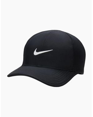 Nike Logo Print Pre Curved Brim Baseball Cap - Blue