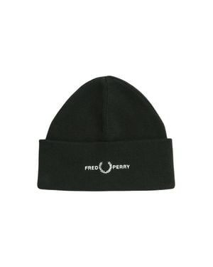 Fred Perry Graphic Logo Dark Beanie - Black