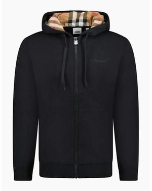 Burberry Hove Check Inner Zip Hoodie - Blue