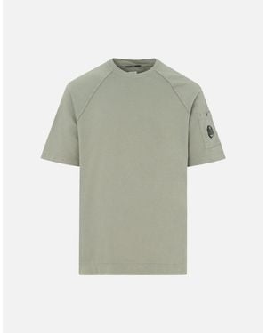 C.P. Company Heavy Cotton Lens T Shirt - Green