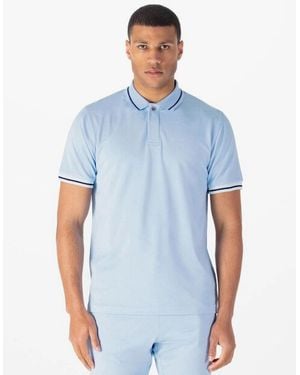 Luke 1977 Luke1977 Saxon Textured Polo Shirt - Blue
