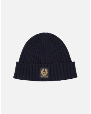 Belstaff Watch Beanie Hat Dark - Blue