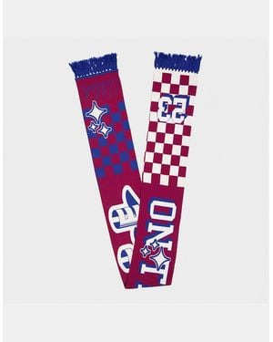 Off-White c/o Virgil Abloh Lettering Checkerboard Oblong Scarf - Red