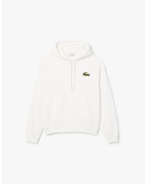 Lacoste Fit Badge Accent Hoodie - White