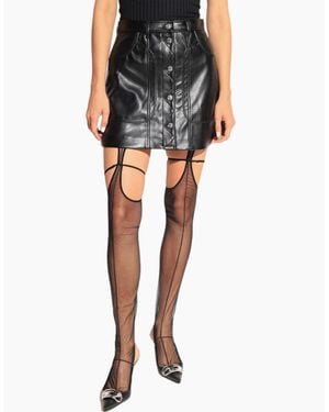 DIESEL Mini Skirt O-Ambra Faux Leather Ladies Skirt Party Clubwear - Black