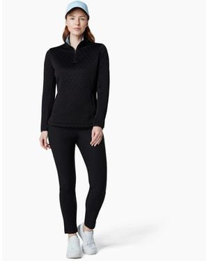 Callaway Apparel Zipped Pocket Funnel Neck Raglan Sleeve Sweatshirt - Black