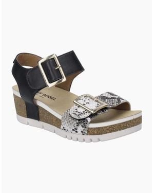 Josef Seibel Quinn 02 Wedge Sandals - Black