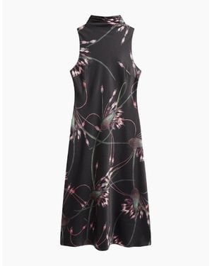 Ted Baker Antua Printed Cowl Neck Midi Slip Dress - Black