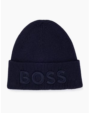 BOSS Boss Afox Beanie Hat Dark - Blue