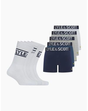 Lyle & Scott Tweed 10Pk - Blue