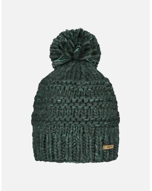 Barts Jasmin Classic Hand Knit Knitted Bobble Hat - Green