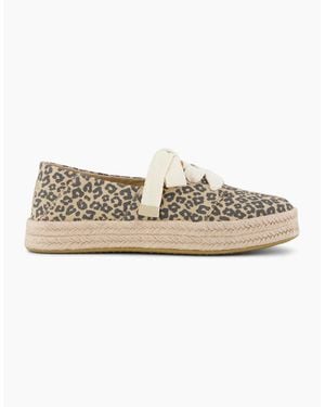 TOMS Carolina Lace Up Espadrille Shoes - White