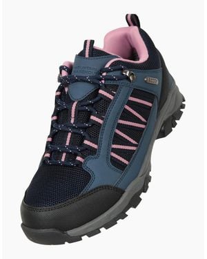 Mountain Warehouse Ladies Path Waterproof Outdoor Walking Shoes - Blue