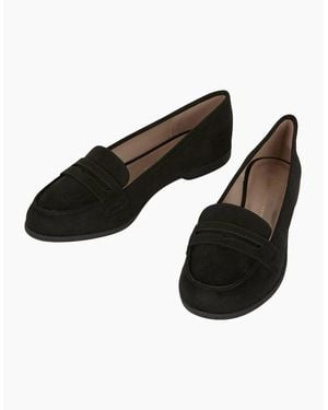Dorothy Perkins Ladies Lara Penny Wide Loafers - Black