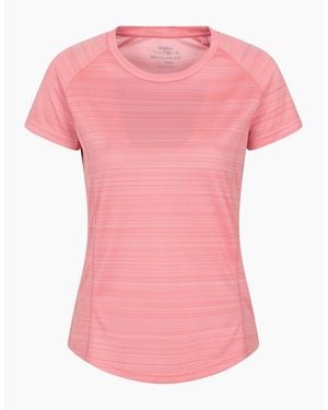 Mountain Warehouse Ladies Endurance Striped T-Shirt - Pink