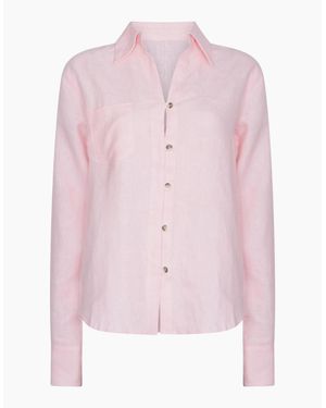 no emotions Linen Shirt - Pink