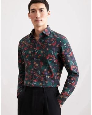 Seidensticker Slim Fit New Kent Floral Shirt - Blue