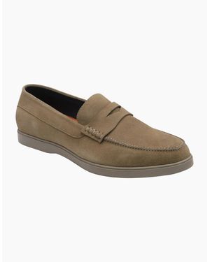 Frank Wright Horn Penny Loafers - Brown