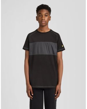 Lyle & Scott Contrast Panel T-Shirt - Black