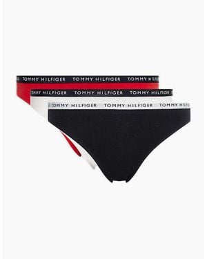 Tommy Hilfiger 3-Pack Logo Waistband Bikini Briefs - Blue