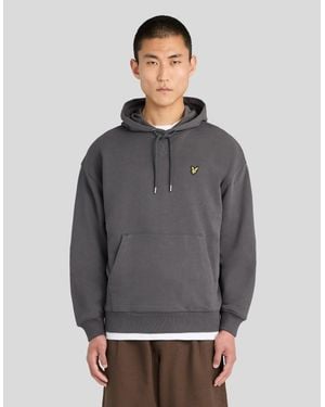 Lyle & Scott Heavyweight Loopback Cotton Hoodie - Grey