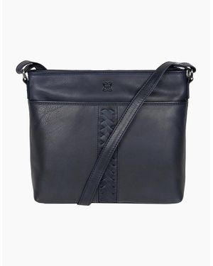 Lakeland Leather Farlam Messenger Bag - Blue