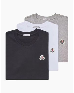 Moncler Triple Pack T Shirts - Black