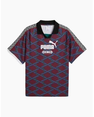 PUMA King Ruby Shimmer Jersey Top - Blue