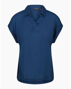 Regatta Ladies Lupine Collared T-Shirt - Blue
