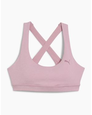PUMA Cloudspun Mid Non Wired Medium Impact Sports Bra - Pink