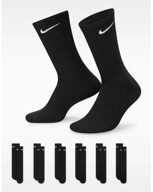 Nike Everyday Cushioned Training Crew Socks 6-Pack - Black