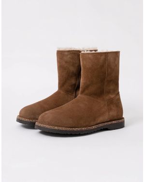 Birkenstock Uppsala Zip Shearling Suede Boots - Brown