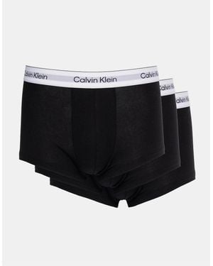 Calvin Klein 3 Pack Low Rise Trunks - Black