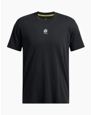 Under Armour Logo Heavyweight T Shirt - Black