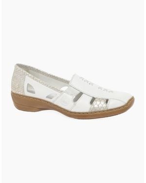 Rieker Denise Slip On Vamp Shoes - White