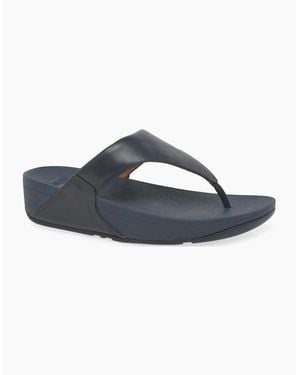 Fitflop Lulu Leather Toe Post Sandals - Blue