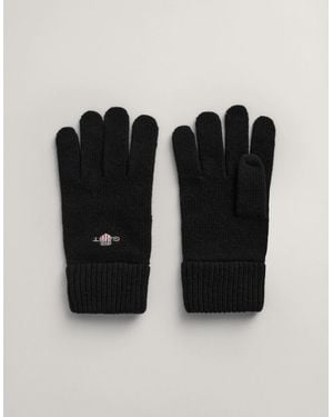 GANT Black Shield Wool Gloves 9930003 005