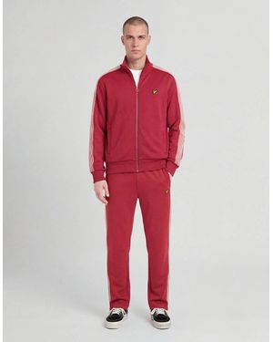 Lyle & Scott Sports Striped Taped Trackpant - Red