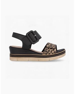 Remonte D2L53-03 Wedge Sandals - Black