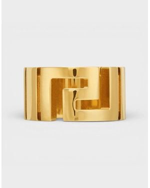 Versace Greca Ring Metal Tone - Metallic